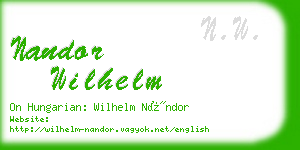 nandor wilhelm business card